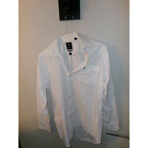 U.S. Polo Assn White Dress Shirt Slim Fit Size L 16-16.5 34/35